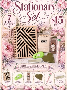🌸 Stationary Set — $15 Each 🌸